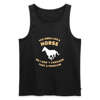 CHEVAUX: Je sens comme un cheval - Débardeur bio Premium Homme - noir - Devant - Michal (187cm)