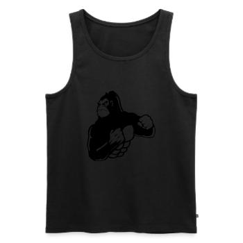 gorilla - Men's Premium Organic Tank Top - black - Front - AI Model Male 178 light (178cm)