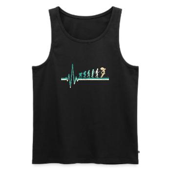 Schwimmlehrer Schwimmer Evolution - Männer Premium Bio Tank Top - Schwarz - Vorne - AI Model Male 178 light (178cm)