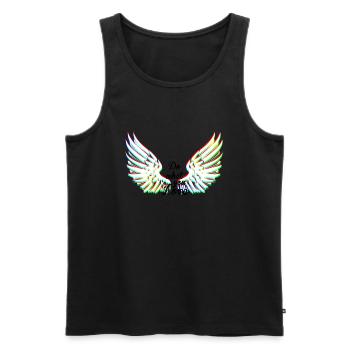 Do what you love - Männer Premium Bio Tank Top - Schwarz - Vorne - Michal (187cm)