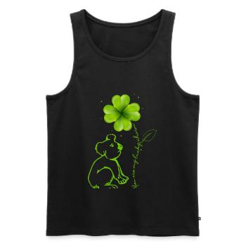 You Are My Lucky Charm Koala Kleeblatt - Männer Premium Bio Tank Top - Schwarz - Vorne - AI Model Male 178 light (178cm)