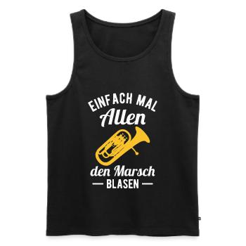Euphonium Orchester Horn Musiker Blasmusik - Männer Premium Bio Tank Top - Schwarz - Vorne - Michal (187cm)