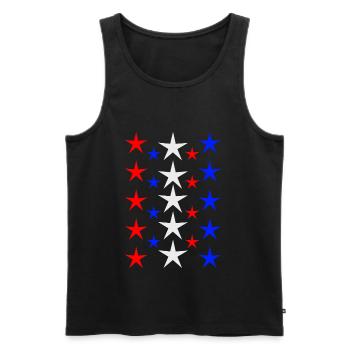 Sterne - Männer Premium Bio Tank Top - Schwarz - Vorne - AI Model Male 178 light (178cm)