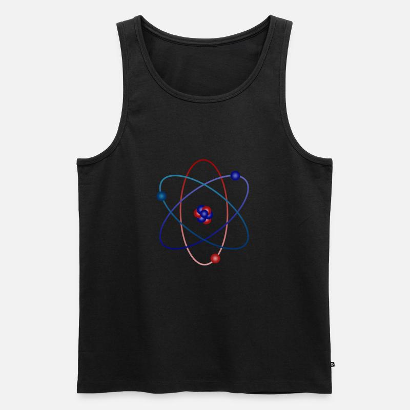Atom - Männer Premium Bio Tank Top - Schwarz
