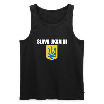 Ukraine - Männer Premium Bio Tank Top - Schwarz - Vorne - AI Model Male 178 light (178cm)