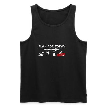 Plan for today Bodyubilding - Gewichte, Fitness - Männer Premium Bio Tank Top - Schwarz - Vorne - AI Model Male 178 light (178cm)