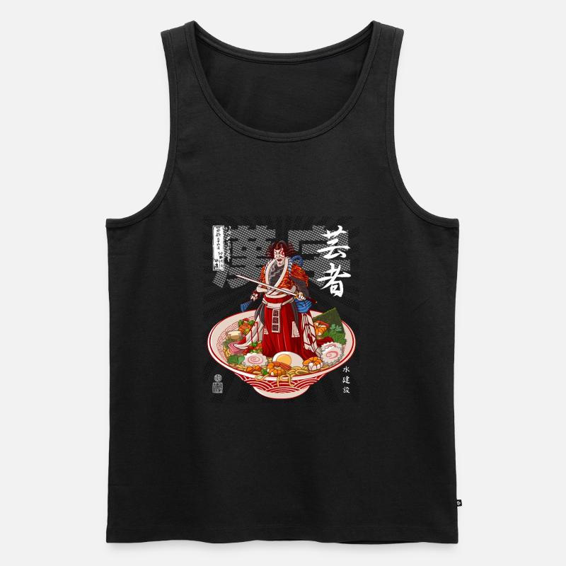 Ramen Kabuki - Männer Premium Bio Tank Top - Schwarz