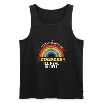I believe in guilt that I feel in hell - Men's Premium Organic Tank Top - black - Front - AI Model Male 178 light (178cm)