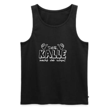 Kalle Karl - Männer Premium Bio Tank Top - Schwarz - Vorne - AI Model Male 178 light (178cm)