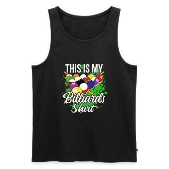Billard - Männer Premium Bio Tank Top - Schwarz - Vorne - AI Model Male 178 light (178cm)