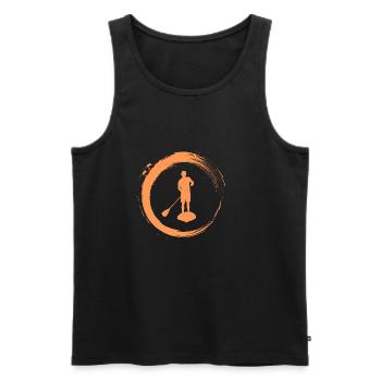 SUP - Männer Premium Bio Tank Top - Schwarz - Vorne - Michal (187cm)
