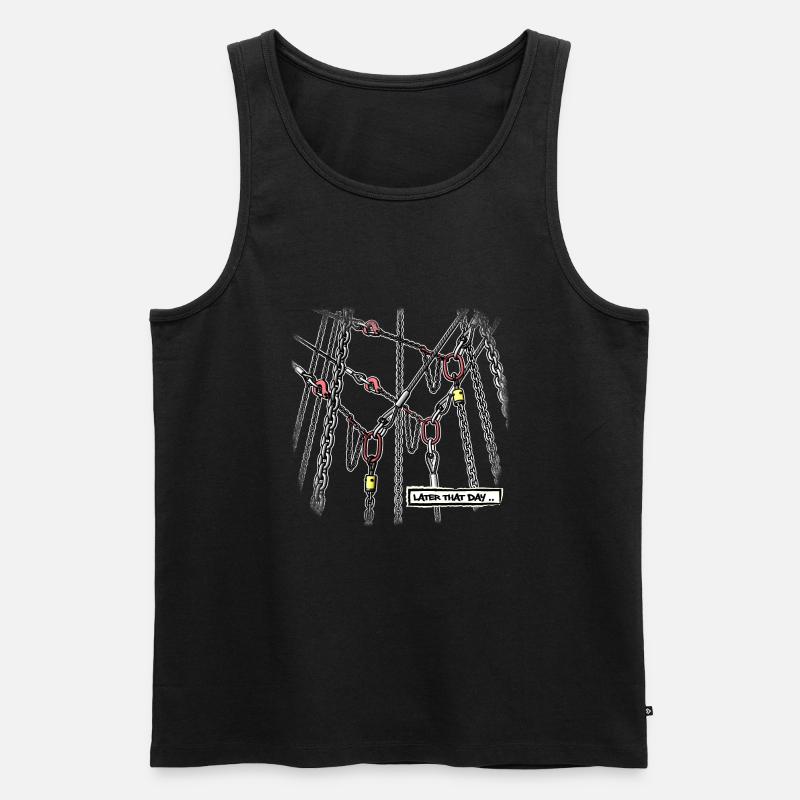 Later That Day - Männer Premium Bio Tank Top - Schwarz