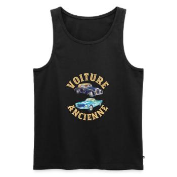OLDTIMER - Männer Premium Bio Tank Top - Schwarz - Vorne - AI Model Male 178 light (178cm)