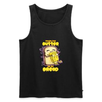 You're The Butter To My Bread | Love Breakfast - Men's Premium Organic Tank Top - black - Front - AI Model Male 178 light (178cm)