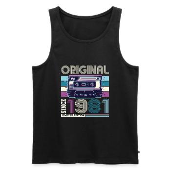 Original 1981 41st Birthday Gift Hommes - Débardeur bio Premium Homme - noir - Devant - Michal (187cm)