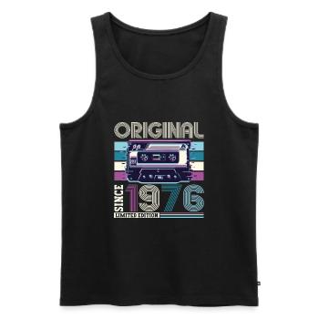 Original 1976 46th Birthday Gift Men - Men's Premium Organic Tank Top - black - Front - Michal (187cm)