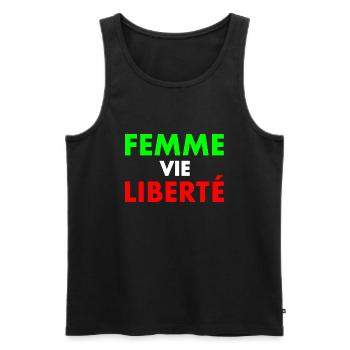 Freiheit des Frauenlebens - Männer Premium Bio Tank Top - Schwarz - Vorne - Michal (187cm)