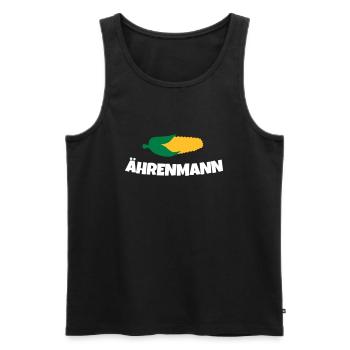 Ährenmann Ehrenmann Bauer Landwirt - Männer Premium Bio Tank Top - Schwarz - Vorne - Michal (187cm)