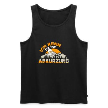 Ich kenn da ne Abkürzung MTB Downhill Mountainbike - Männer Premium Bio Tank Top - Schwarz - Vorne - AI Model Male 178 light (178cm)
