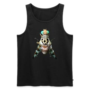 Fly - Insect - Zoology - Men's Premium Organic Tank Top - black - Front - AI Model Male 178 light (178cm)