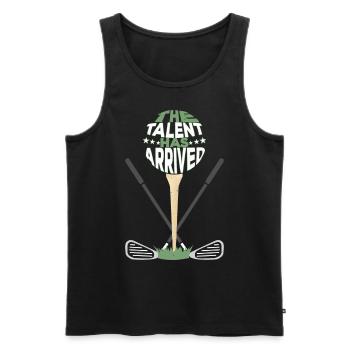 Das Talent ist angekommen Golfer Golfing - Männer Premium Bio Tank Top - Schwarz - Vorne - Michal (187cm)