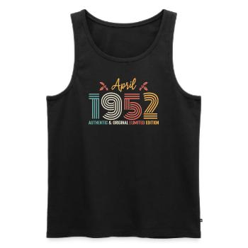 April 1952 Birthday April 1952 Retro - Men's Premium Organic Tank Top - black - Front - Michal (187cm)