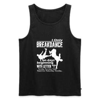 Breakdance Lustiger Breakdance - Männer Premium Bio Tank Top - Schwarz - Vorne - AI Model Male 178 light (178cm)