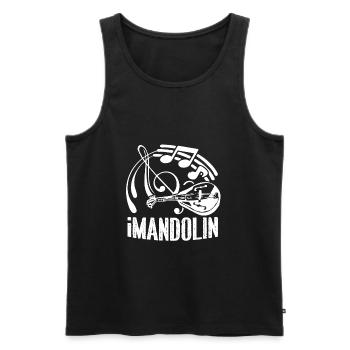 Mandoline Lustige Mandoline - Männer Premium Bio Tank Top - Schwarz - Vorne - Michal (187cm)