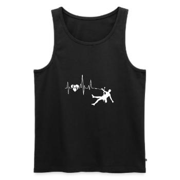 Escalade Heartbeat - Débardeur bio Premium Homme - noir - Devant - Michal (187cm)