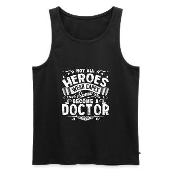Doktor Held - Männer Premium Bio Tank Top - Schwarz - Vorne - Michal (187cm)