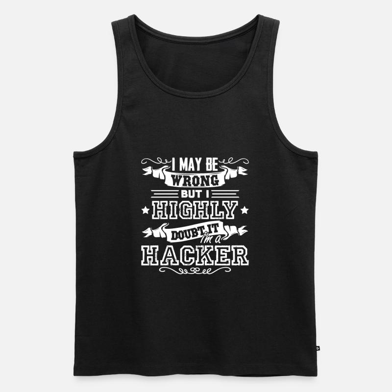 Hacker je suis un hacker - Débardeur bio Premium Homme - noir