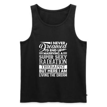 Radiation Therapist Marry A Radiation Therapist - Men's Premium Organic Tank Top - black - Front - AI Model Male 178 light (178cm)