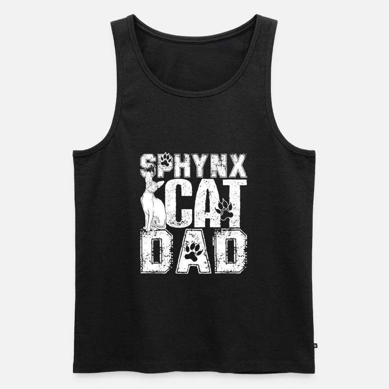 Sphynx Cat Sphynx Cat Dad - Männer Premium Bio Tank Top - Schwarz