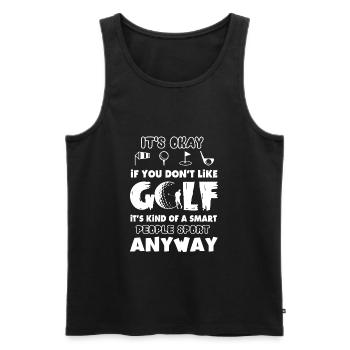 Golf, wenn Sie Golf nicht mögen - Männer Premium Bio Tank Top - Schwarz - Vorne - AI Model Male 178 light (178cm)