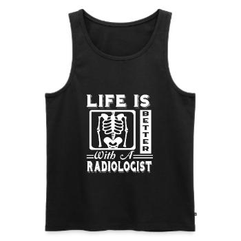 Radiologist Life Is Better With Radiologist - Men's Premium Organic Tank Top - black - Front - AI Model Male 178 light (178cm)