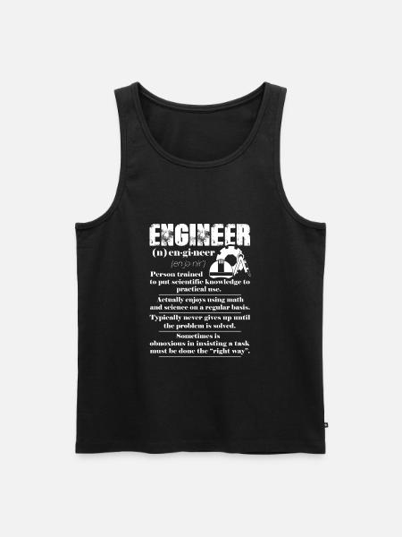 Engineer Definition - Men's Premium Organic Tank Top - black