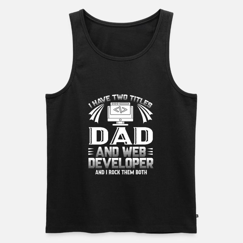 Web Developer Web Developer Dad - Men's Premium Organic Tank Top - black