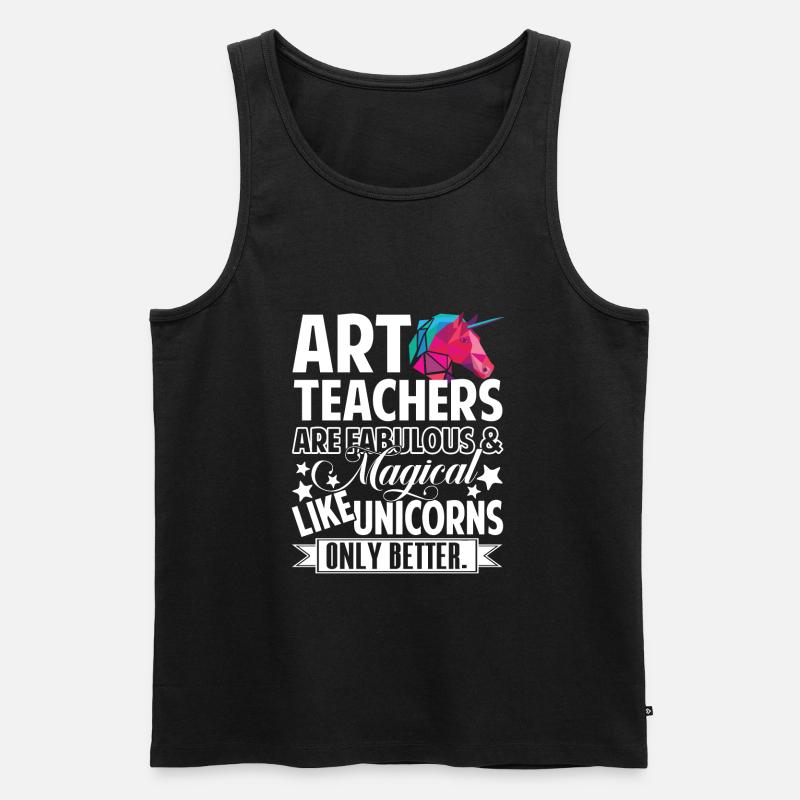 Kunstlehrer Kunstlehrer sind fabelhaft - Männer Premium Bio Tank Top - Schwarz