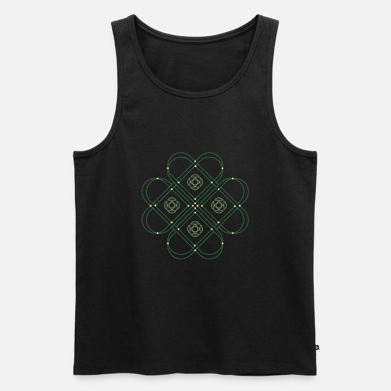Kleeblatt - Männer Premium Bio Tank Top - Schwarz