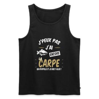 carpe cadeau carpiste - Débardeur bio Premium Homme - noir - Devant - Michal (187cm)