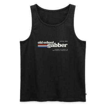 Oldschool Gabber (Early Hardcore) - Männer Premium Bio Tank Top - Schwarz - Vorne - AI Model Male 178 light (178cm)