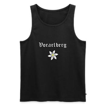 Edelweiss - Vorarlberg - Men's Premium Organic Tank Top - black - Front - AI Model Male 178 light (178cm)