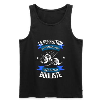 Bouliste pétanque - Débardeur bio Premium Homme - noir - Devant - Michal (187cm)