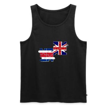 Costa Rica Drapeau de la Grande-Bretagne - Débardeur bio Premium Homme - noir - Devant - Michal (187cm)