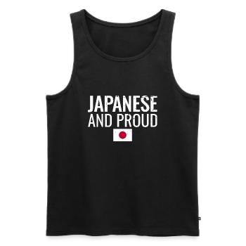 Japonais et fier Japon Drapeau japonais Japonais - Débardeur bio Premium Homme - noir - Devant - Michal (187cm)