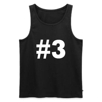 #3 - Männer Premium Bio Tank Top - Schwarz - Vorne - Michal (187cm)