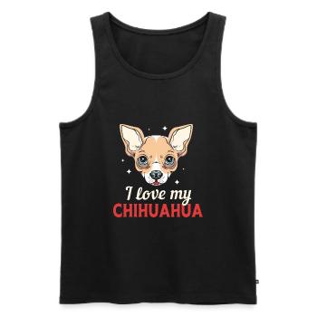 Chihuahua - Débardeur bio Premium Homme - noir - Devant - Michal (187cm)
