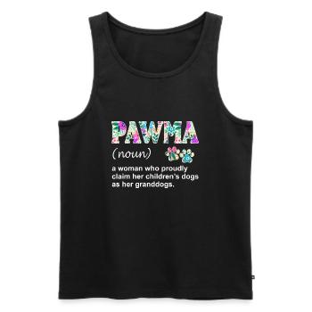 Pawma Substantiv Definition Mama Oma Hundeliebhaber - Männer Premium Bio Tank Top - Schwarz - Vorne - Michal (187cm)