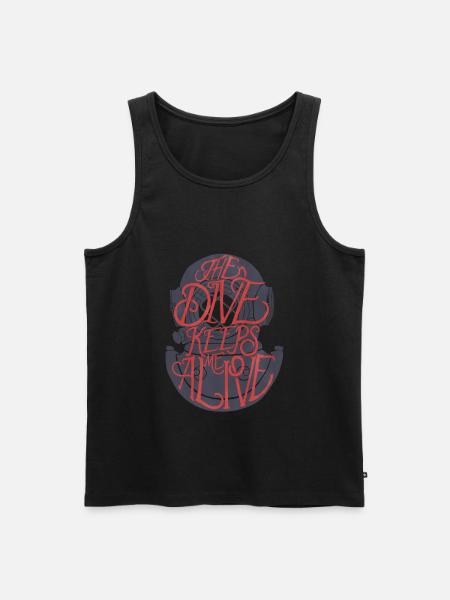 The Dive Keeps Me Alive - Männer Premium Bio Tank Top - Schwarz