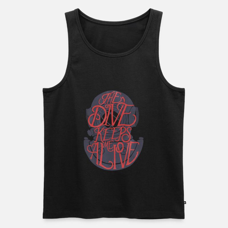 The Dive Keeps Me Alive - Männer Premium Bio Tank Top - Schwarz